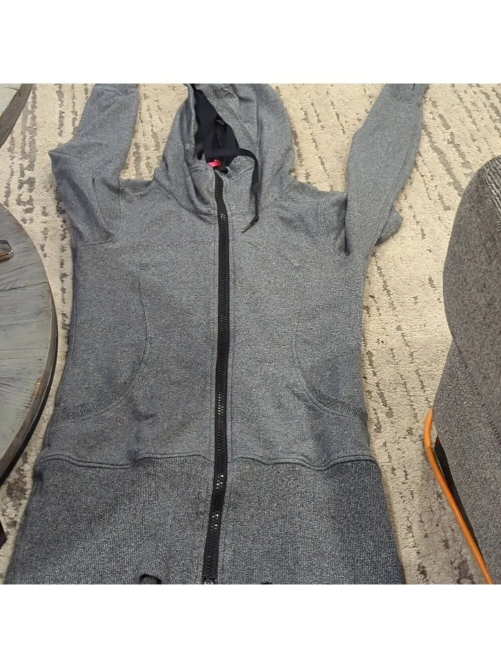 Lululemon Wear with all Heathered Black Hooded JACKET